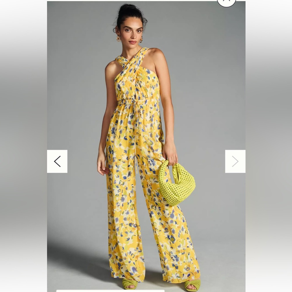 Ieena for Mac Duggal Wide-Leg Cross-Halter Jumpsuit Size 16 NWT - Picture 5 of 7